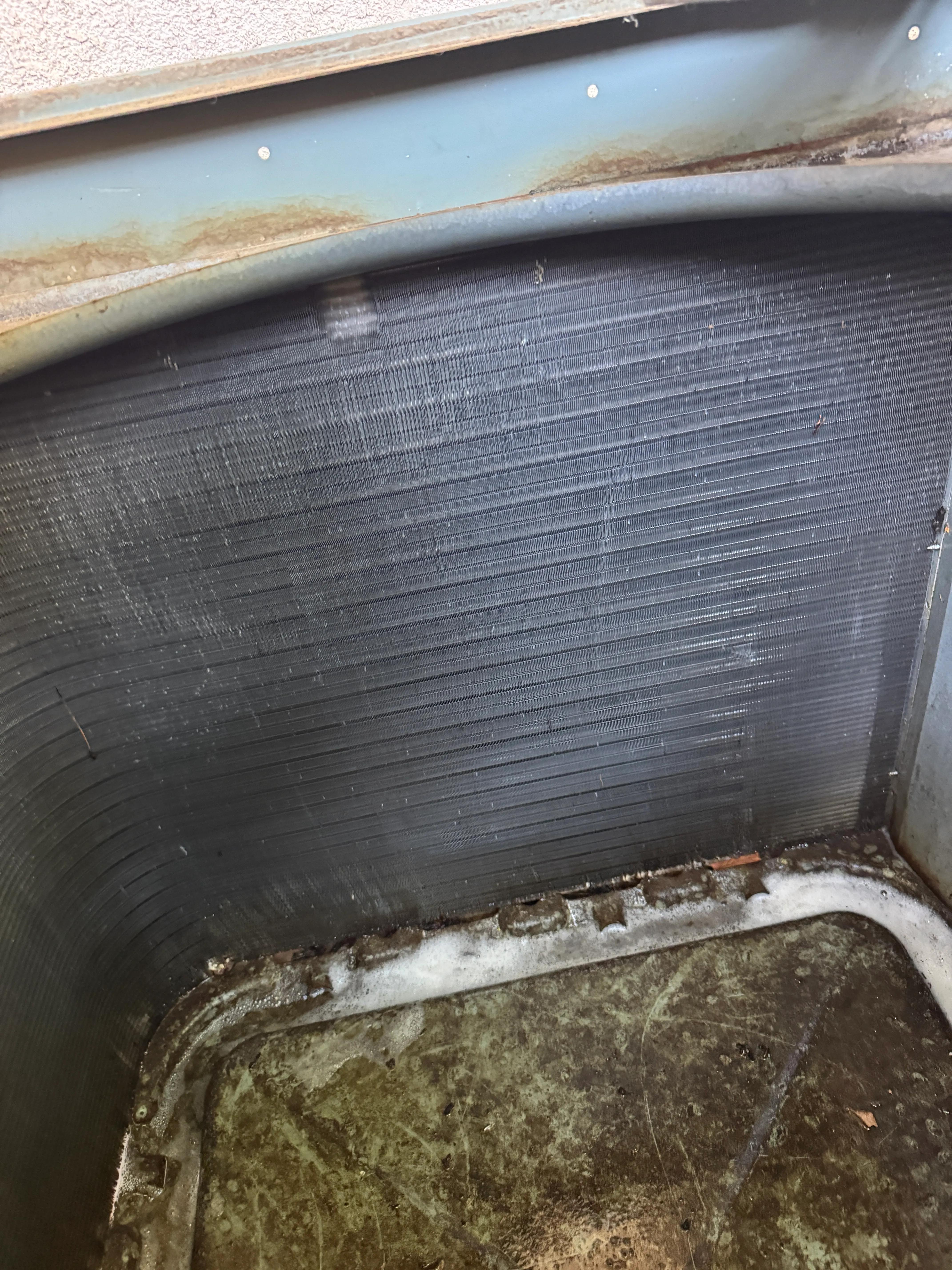 Clean condenser coil fins after a Wildflower Climate Comfort Reset